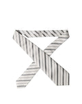 Dolce & Gabbana Black White Stripes Silk Adjustable Women Necktie Tie