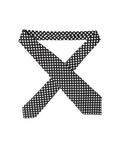 Dolce & Gabbana Black White Polka Dot Silk Adjustable Women Necktie Tie