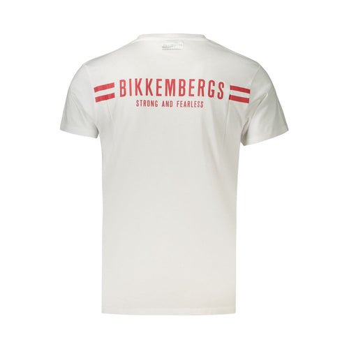 Bikkembergs Weißes Baumwoll-T-Shirt