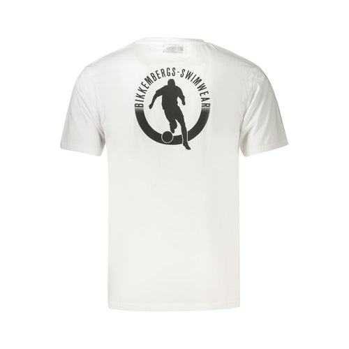 Bikkembergs Weißes Baumwoll-T-Shirt