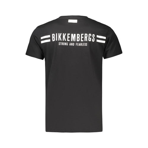 Bikkembergs Schwarzes Baumwoll-Herren-T-Shirt