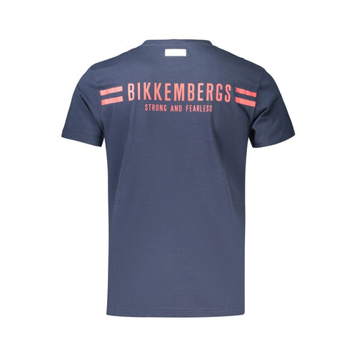 Bikkembergs blaues Baumwoll-T-Shirt