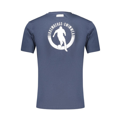 Bikkembergs blaues Baumwoll-T-Shirt
