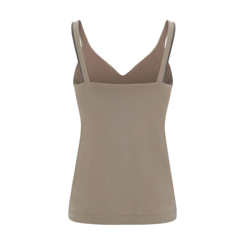 Brunello Cucinelli Beiges Baumwoll-T-Shirt