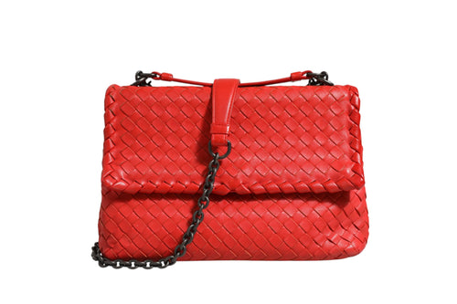 Bottega Veneta Olimpia Schultertasche aus Intrecciato-Leder, klein