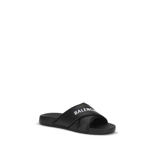 Balenciaga Schwarze Gummi-Sandalen