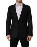 Dolce & Gabbana Black Wool Single Breasted Men Blazer Jacket
