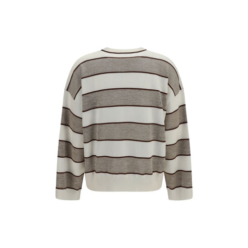 Brunello Cucinelli Beigefarbenes Oves-Aries-Sweatshirt Aus Wolle