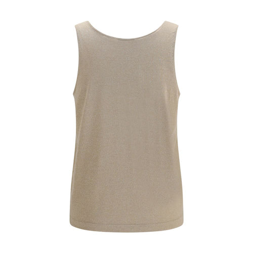 Brunello Cucinelli Beiges Kaschmir-T-Shirt ohne Ärmel