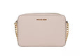 Michael Kors Adult Saffiano Leather East West Crossbody Handbag With 2 Slit Pockets, Blush