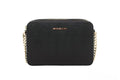 Michael Kors Women'S Top Zip Closure Saffiano Leather Crossbody Bag, Black