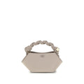 Ganni White Recycled Leather Shoulder Bag