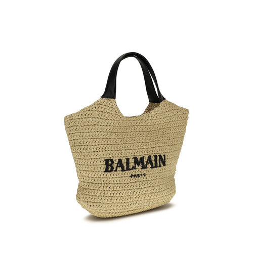 Balmain Beige Schultertasche aus Viskose