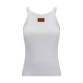 Fendi White Cotton Tank Tops