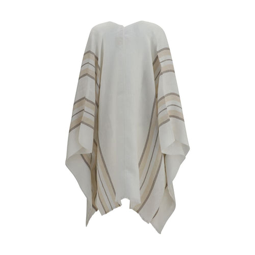 Brunello Cucinelli Beiger Leinen-Poncho