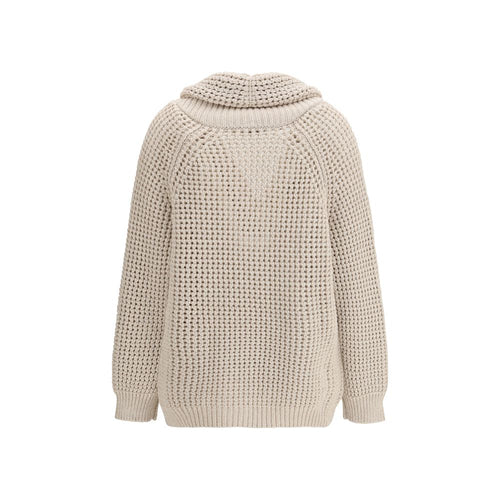 Brunello Cucinelli Beigefarbener Cardigan aus Baumwolle