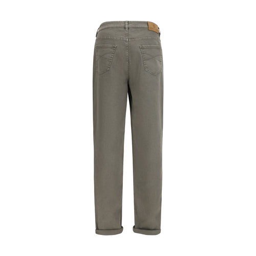 Brunello Cucinelli Bicolor-Jeans aus Baumwoll-Denim