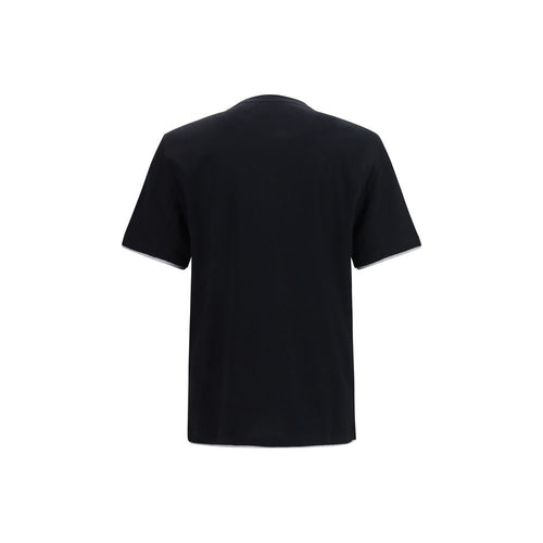 Brunello Cucinelli Schwarzes Baumwoll-T-Shirt