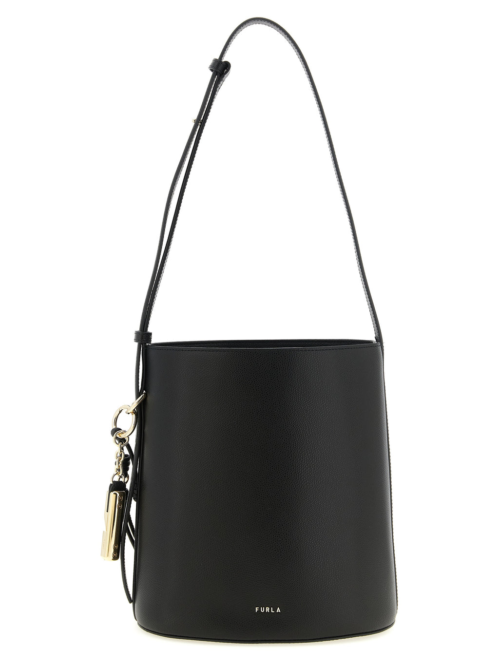 Furla Black Calfskin Shoulder Bag