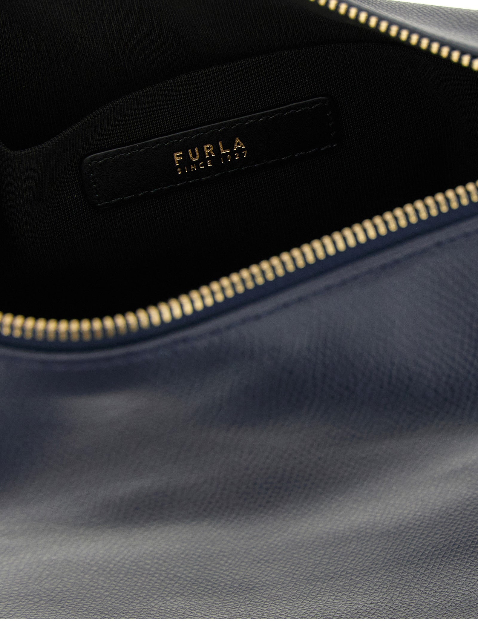 Furla Blue Calfskin Shoulder Bag