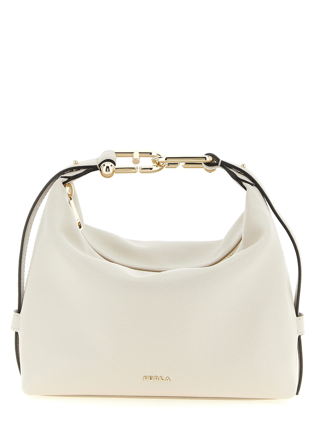 Furla Beige Calfskin Shoulder Bag
