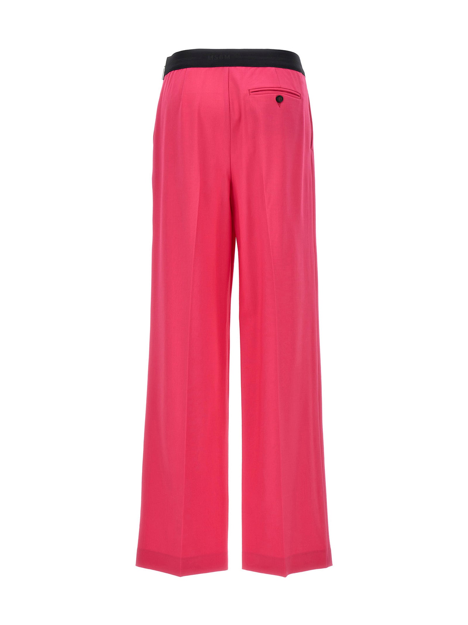 MSGM Fuchsia Virgin Wool Pants