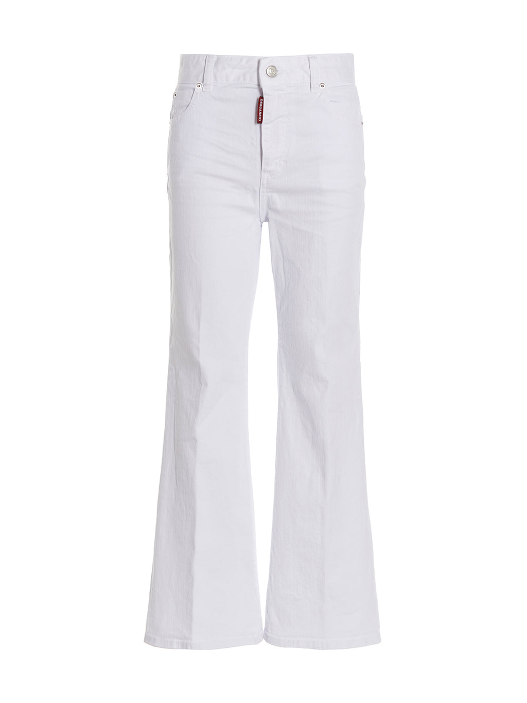 Dsquared² White Cotton Flared Jeans