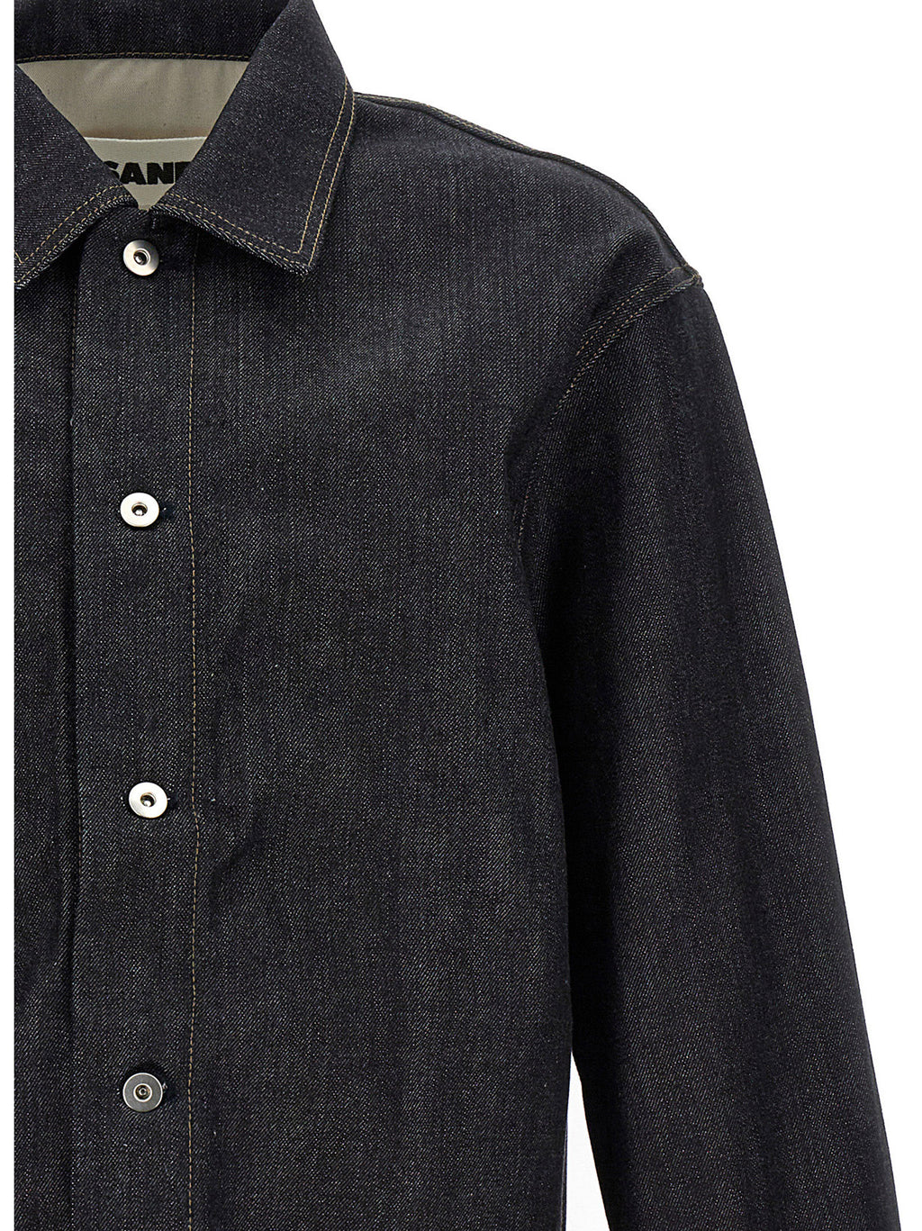 Jil Sander Blue Cotton Blouse