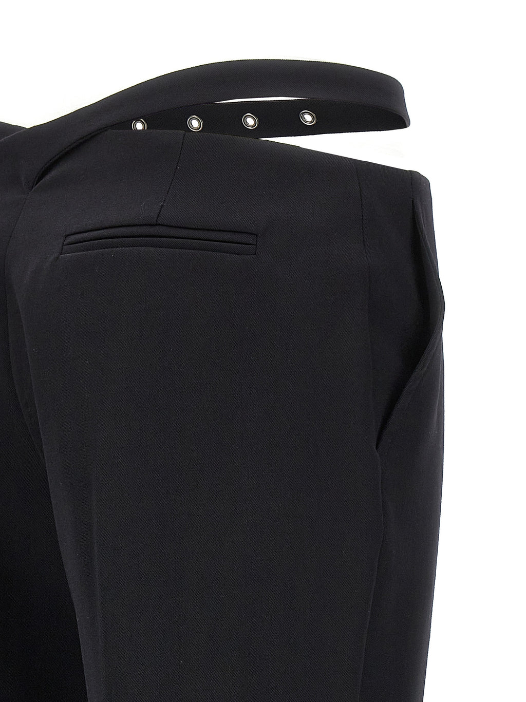 The Attico Black Virgin Wool Dress Pants