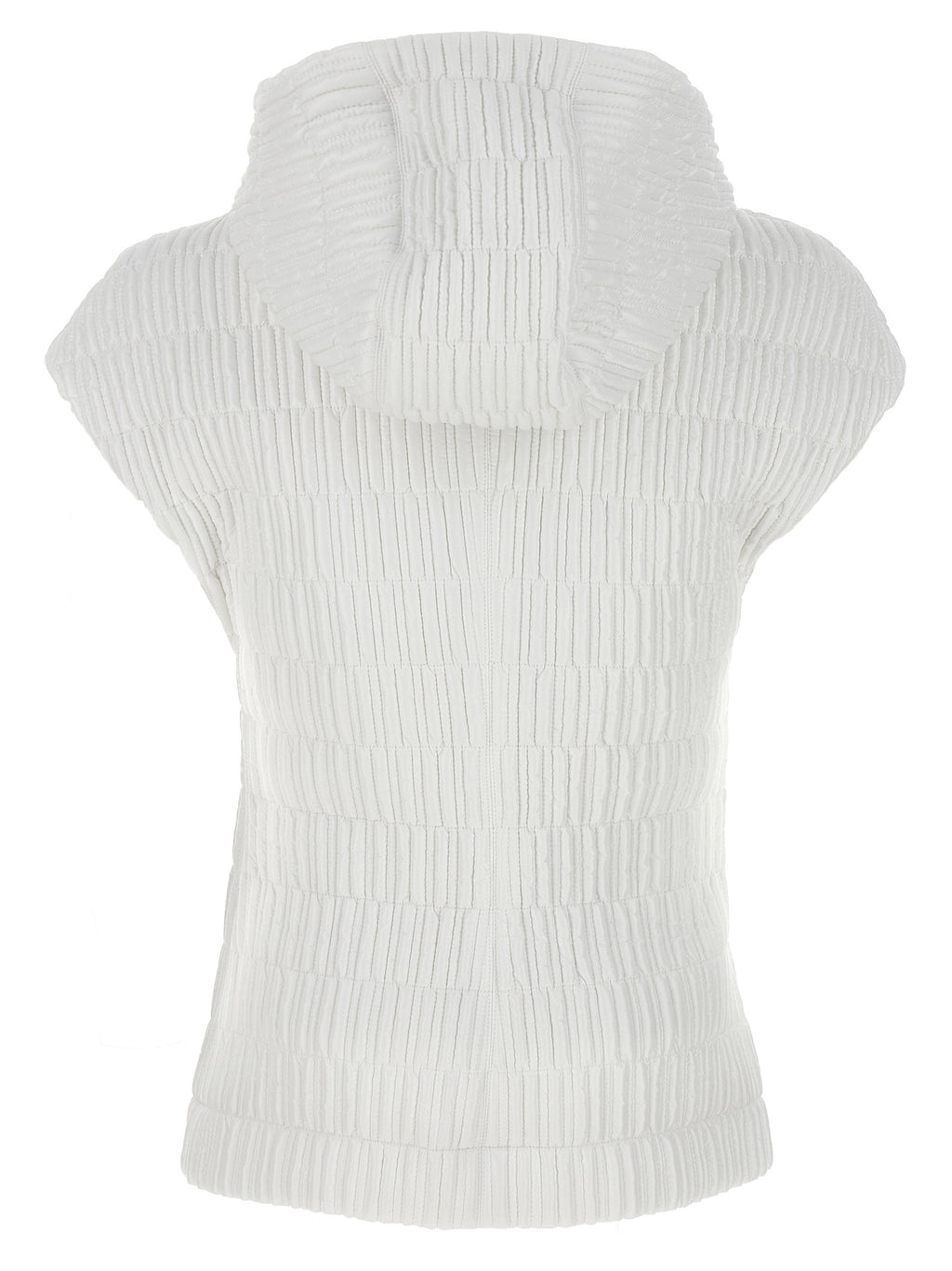 Ferragamo White Polyamide Sleeveless Jacket