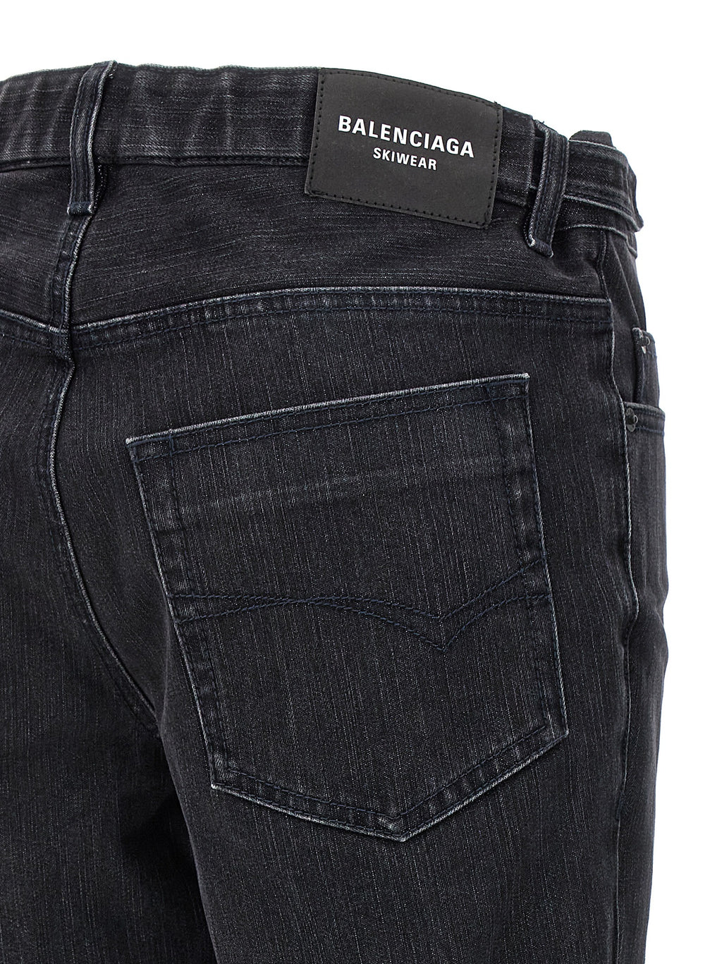 Balenciaga Black Cotton Flared Jeans