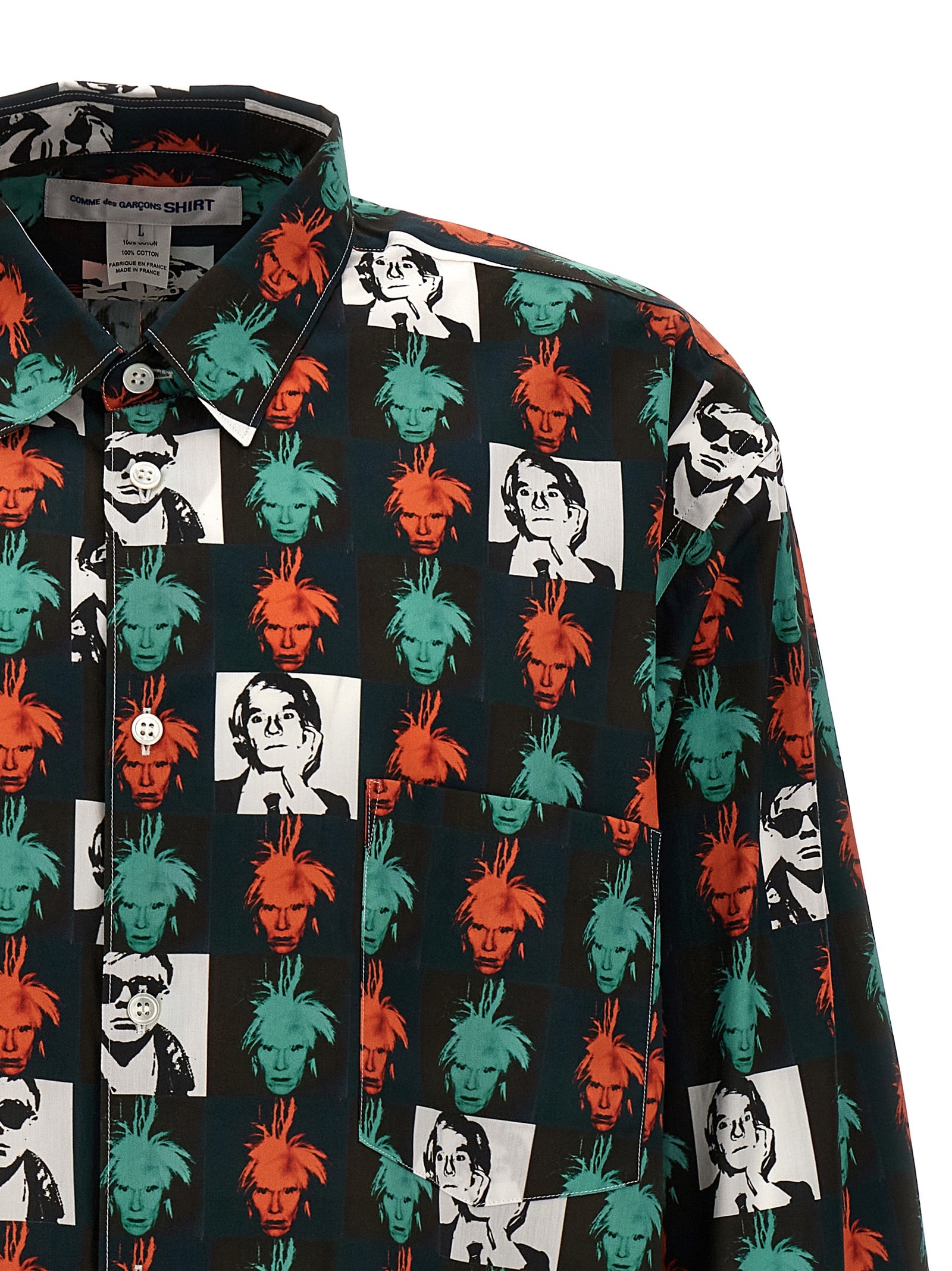 Comme Des Garçons Multicolor Cotton Blouse