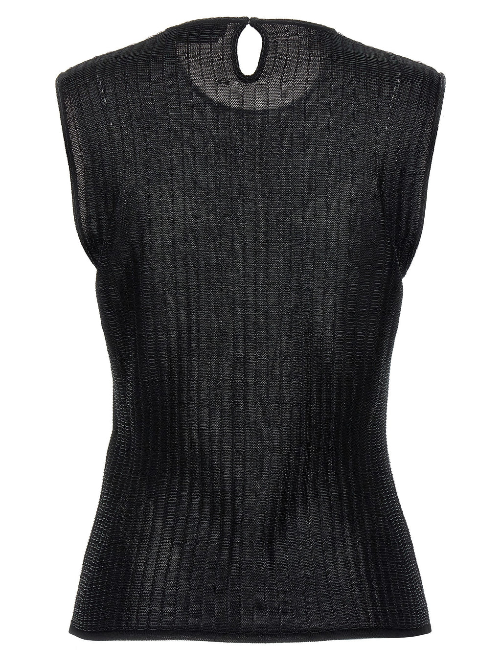 Alexander McQueen Black Viscose Sleeveles T-Shirt