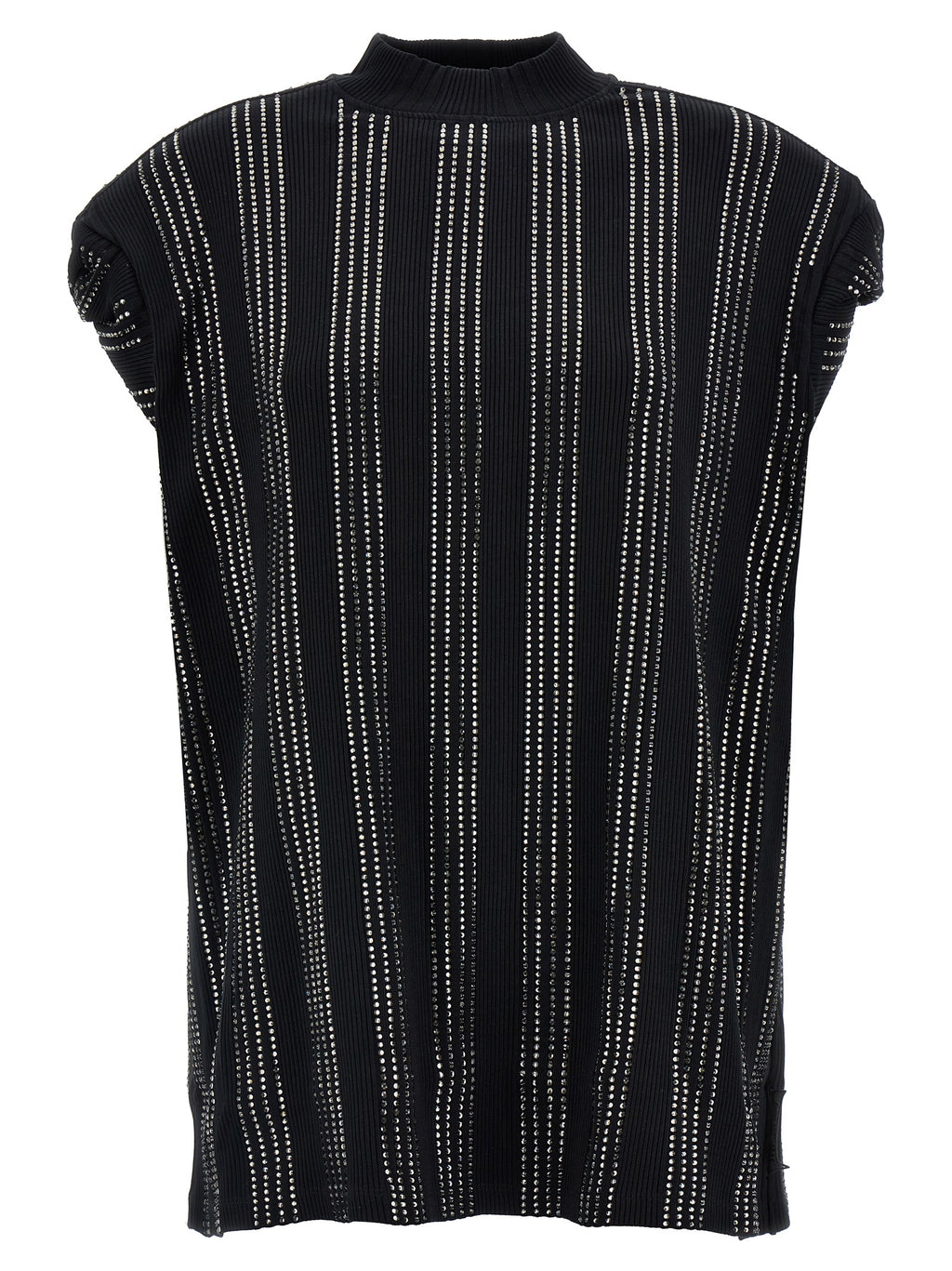 The Attico Black Cotton Short Dress