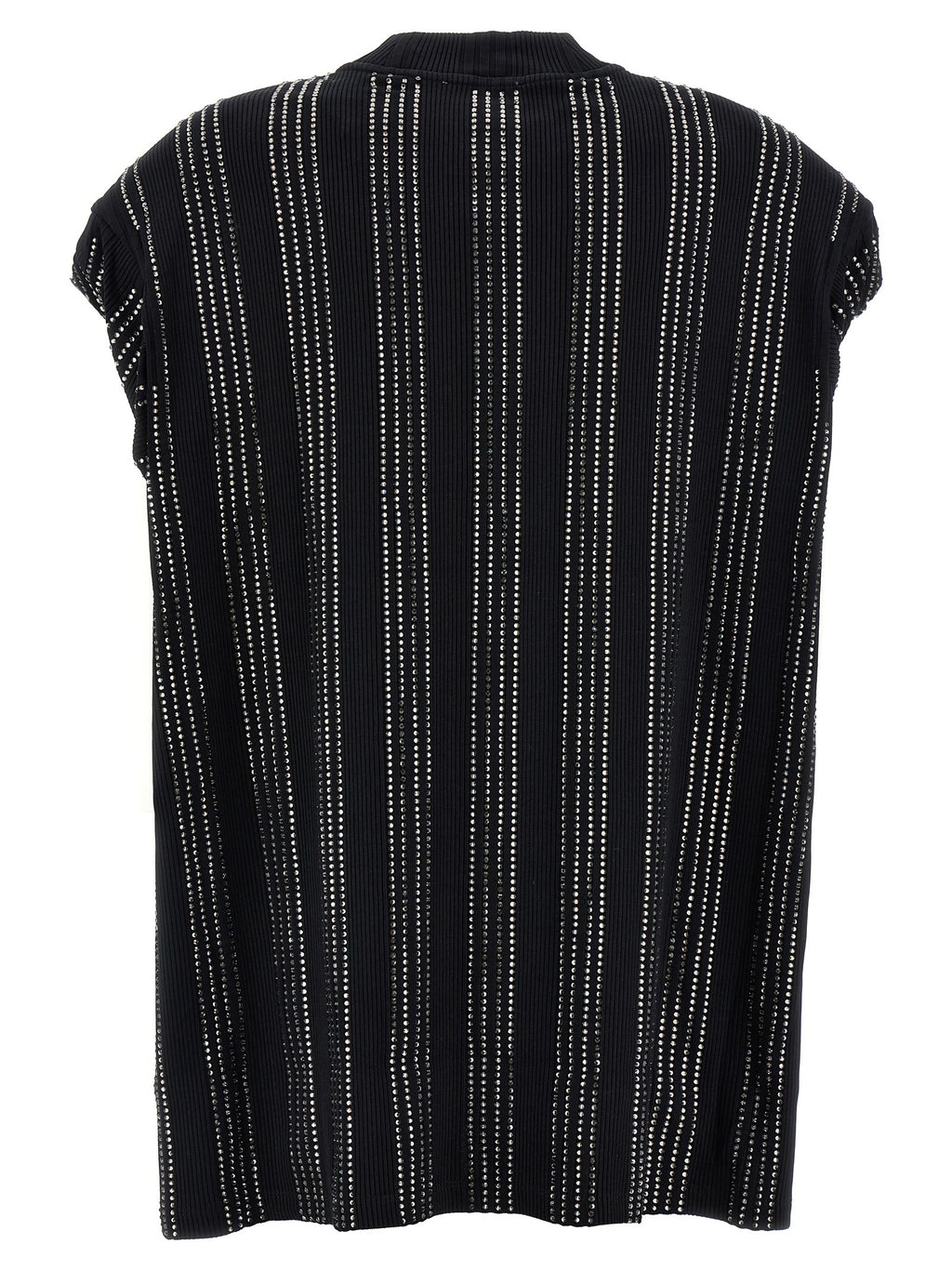 The Attico Black Cotton Short Dress