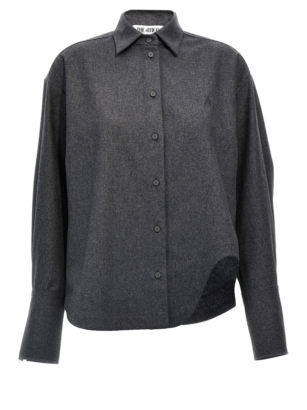 The Attico Gray Wool Blouse