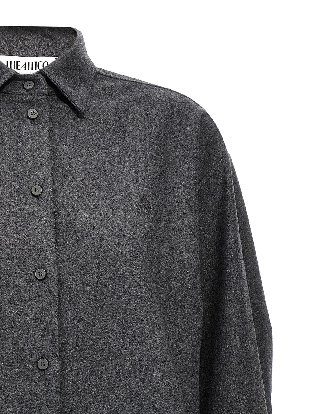 The Attico Gray Wool Blouse