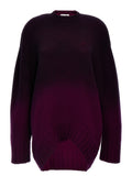 The Attico Purple Wool Short Dress