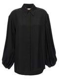 Khaite Black Cupro Blouse
