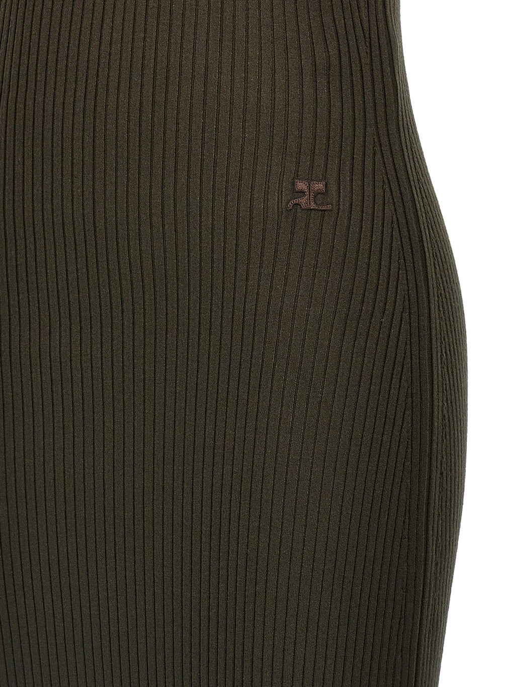 Courrèges Brown Viscose Long Dress
