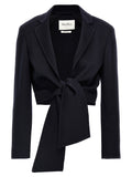 Max Mara Blue Wool Full-Length Jacket