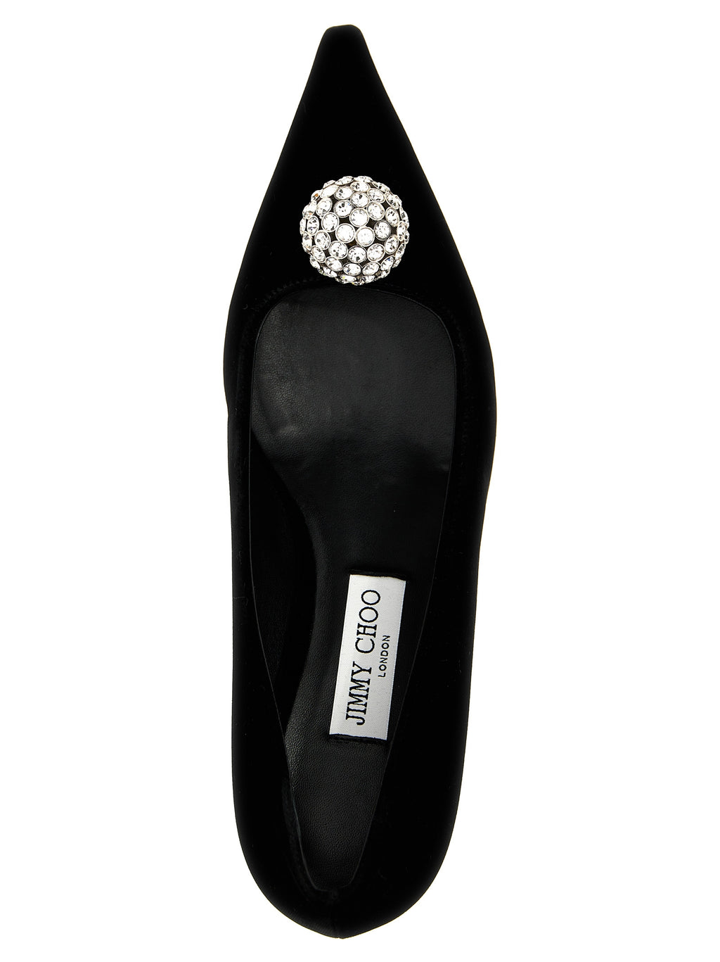 Jimmy Choo Black Textile Mid Heel Pumps