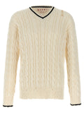 Marni White Cotton Cardigan