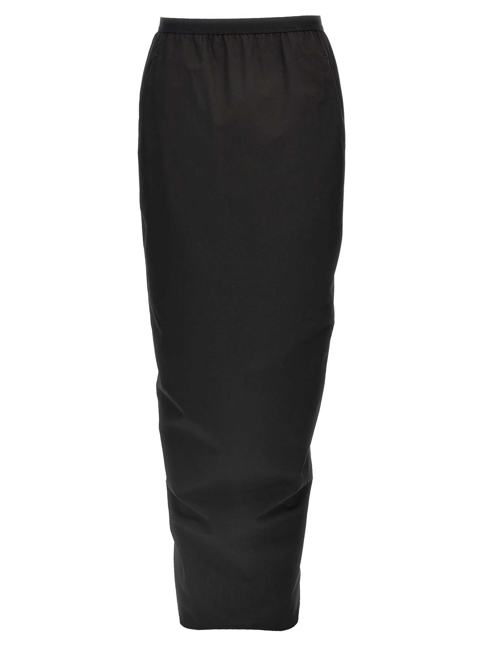 Rick Owens Black Cotton Mini Skirt