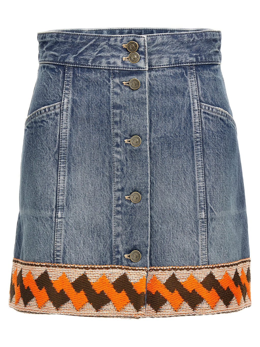 Valentino Garavani Multicolor Cotton Long Skirt