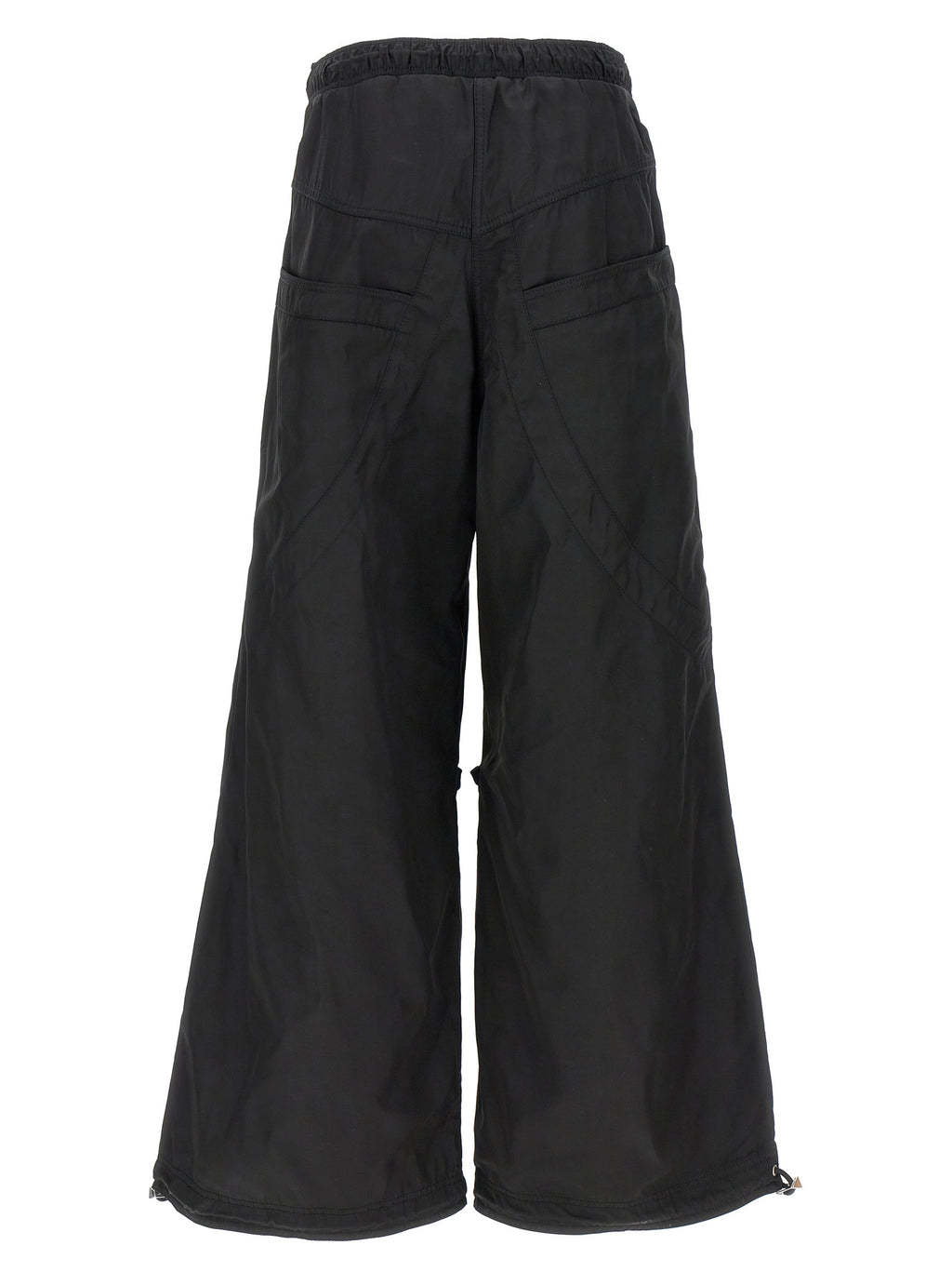 The Attico Black Polyester Casual Pants