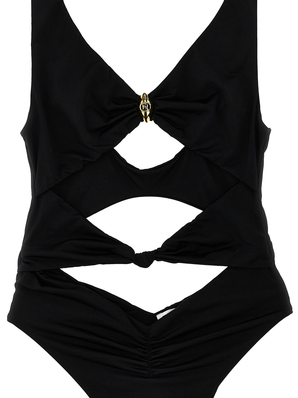 Elisabetta Franchi Black Polyamide One-Piece Swimsuit