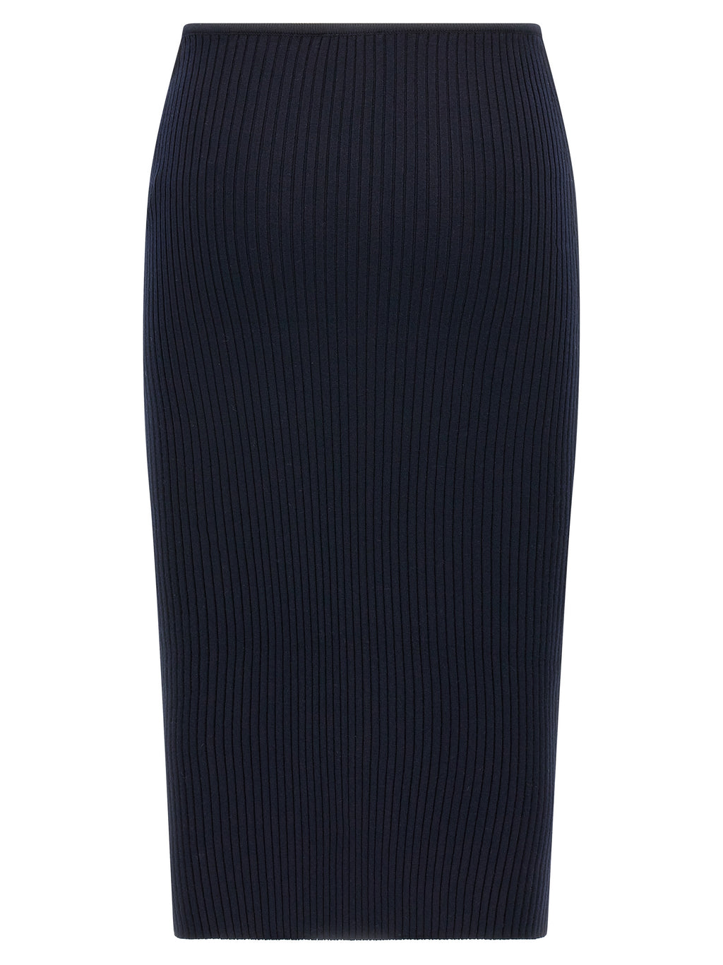 Courrèges Blue Viscose Midi Skirt