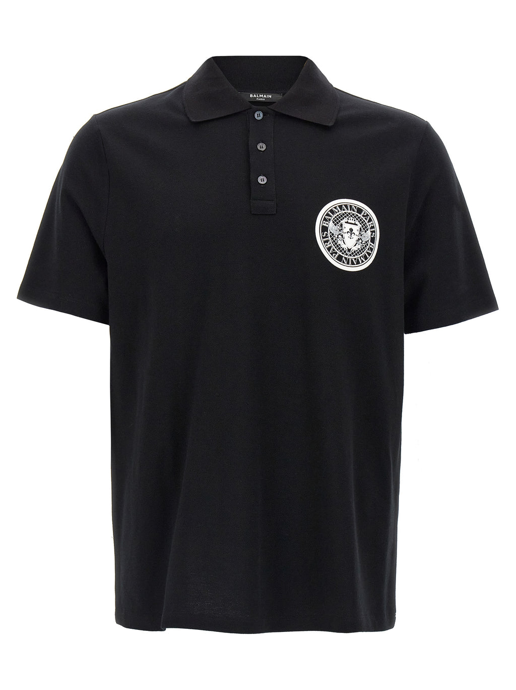 Balmain Bicolor Cotton Polo Shirt