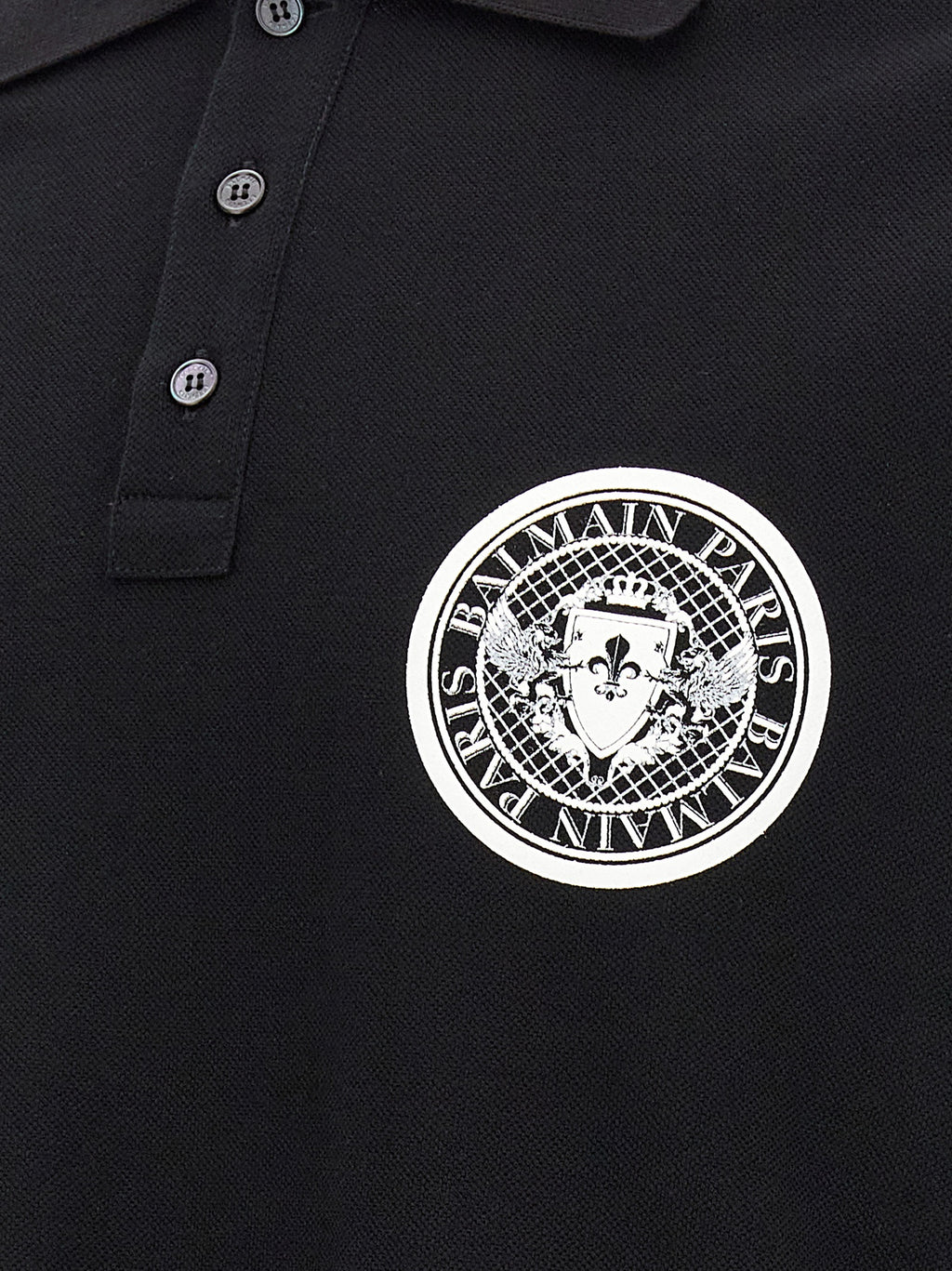 Balmain Bicolor Cotton Polo Shirt